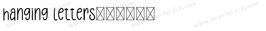 hanging letters字体转换
